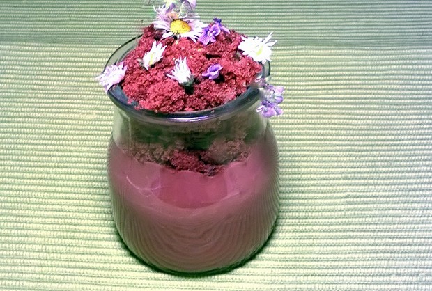 Schoko-Blumenbeete