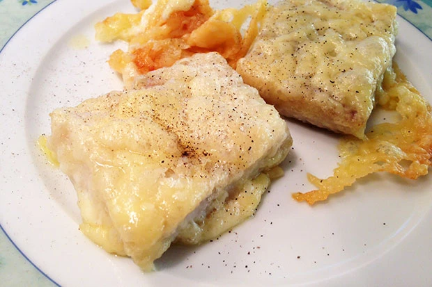 Fisch mit Käse überbacken