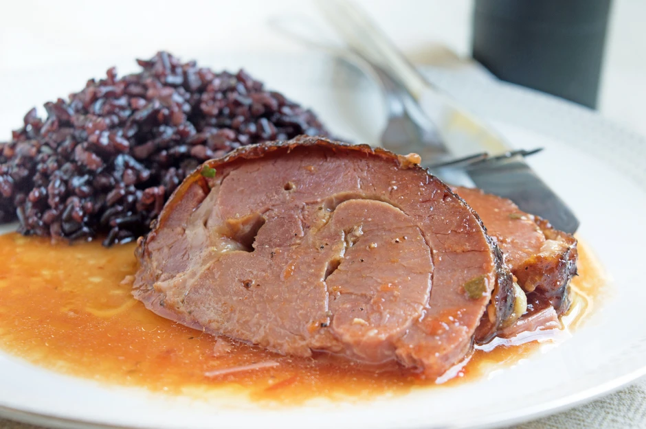 Truthahnrollbraten mit Wildreis