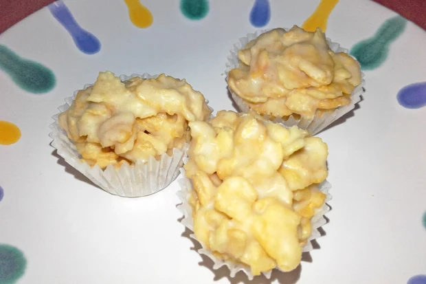 Weiße Cornflakes Kekse