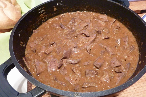 Kalbsleber mit Zwiebeln