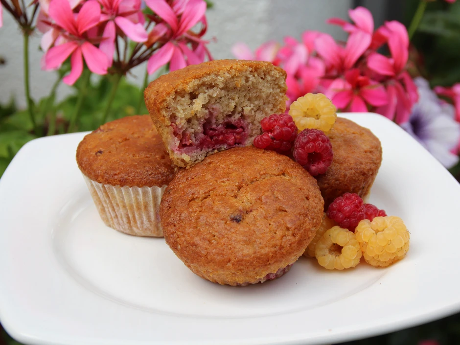 Himbeer-Haferflocken-Muffins