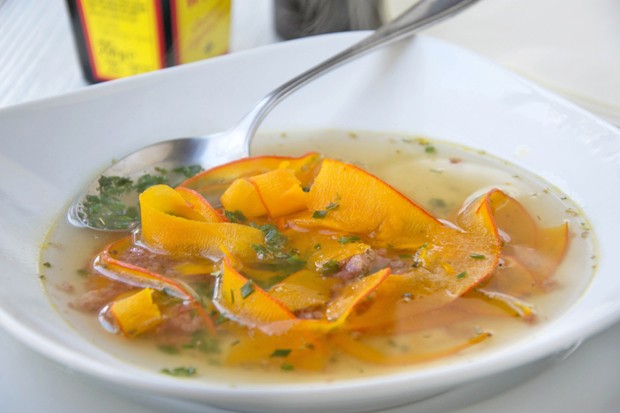 Kürbissuppe mit Speck