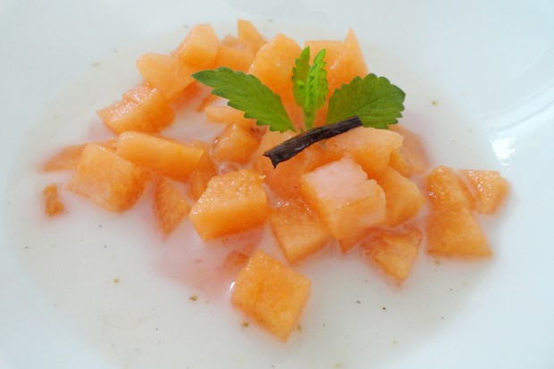 Honigmelone in Kokosmilch