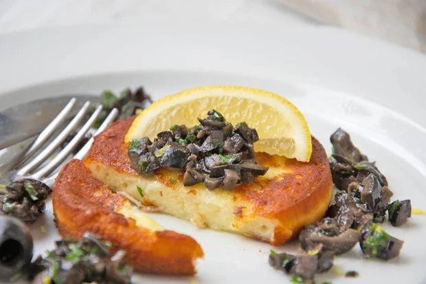 Halloumi mit Zitronensauce