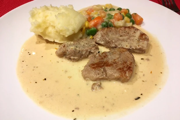 Schweinefilet in Sauce