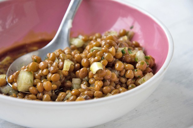 Linsensalat mit Kernöl