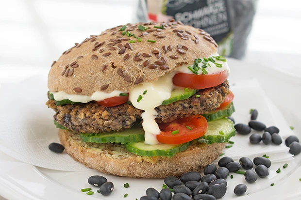Schwarze Bohnen Burger