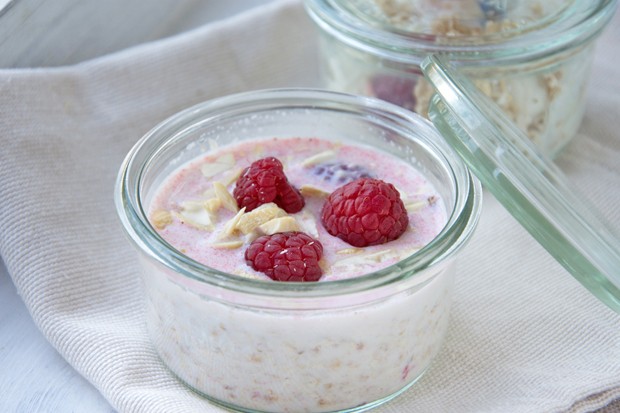 Overnight Oat Himbeeren & Cranberries