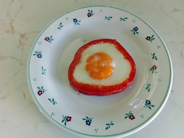 Paprika-Spiegeleier