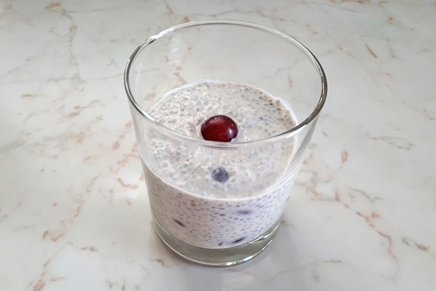 Chia-Pudding mit Weintrauben