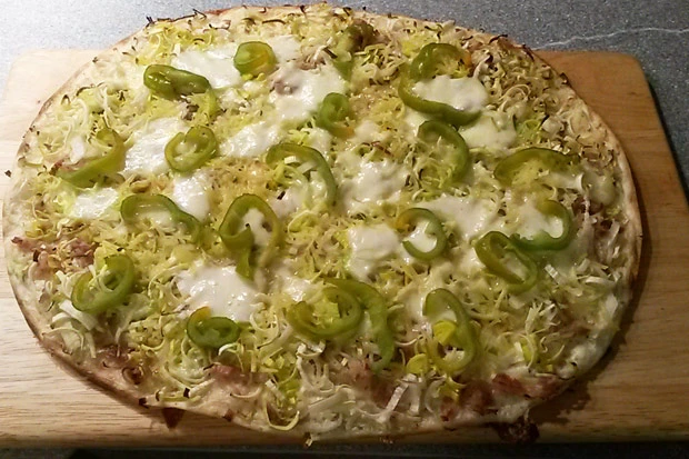 Flammkuchen mit Lauch
