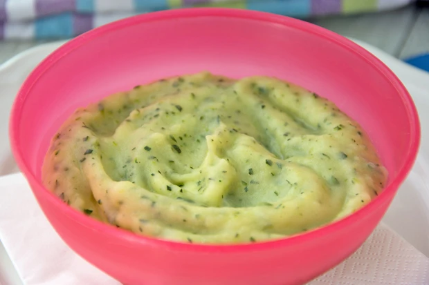 Brunnenkresse-Kartoffel-Zucchinibrei