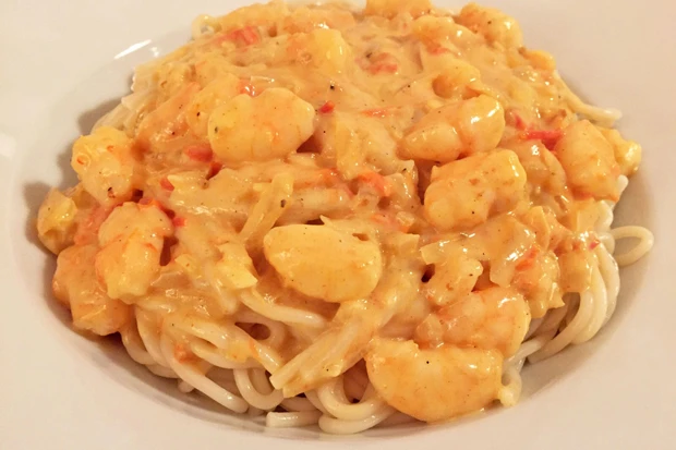 Spaghetti mit Shrimps