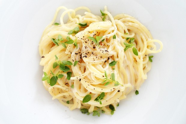 Spaghetti mit leichter Gorgonzolasoße