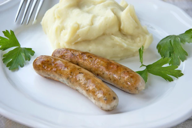 Bratw&uuml;rste mit P&uuml;ree