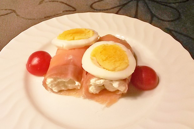 Frischkäsekren im Schinken