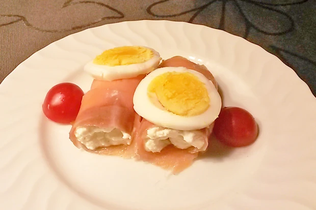 Frischk&auml;sekren im Schinken