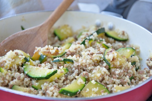 Faschierte Pfanne mit Couscous