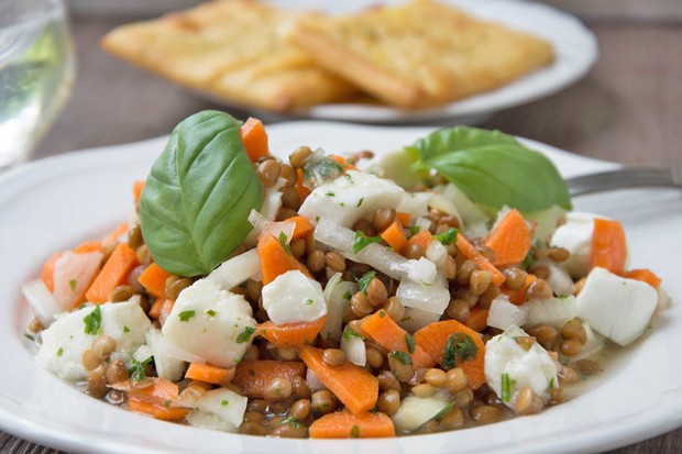 Mozzarella-Linsensalat
