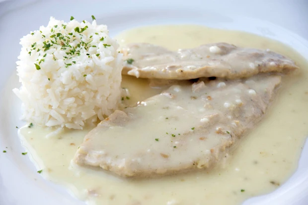 Surschnitzel in Wei&szlig;wein