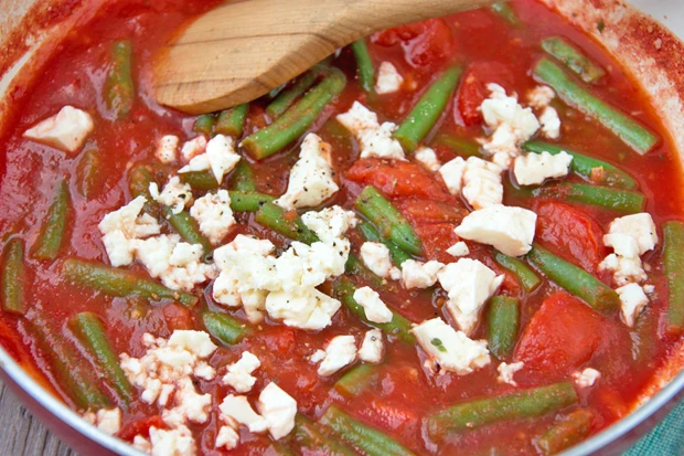 Fisolen-Feta-Eintopf