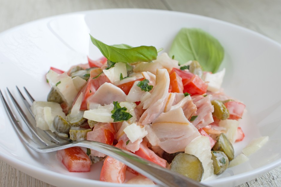 Gemüse - Schinkensalat - Rezept