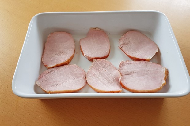 Geselchter Sauerkraut Kartoffelhaube Auflauf