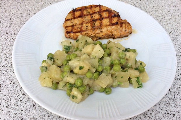 Kohlrabi mit Erbsen