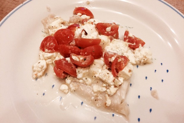 Schollenfilet mit Feta-Mozzarella