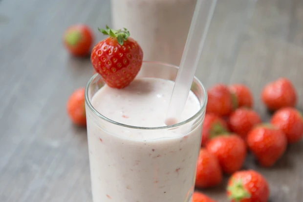 Erdbeershake mit M&ouml;venpick Eis