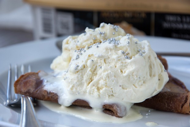 Schokocrepes mit Eis