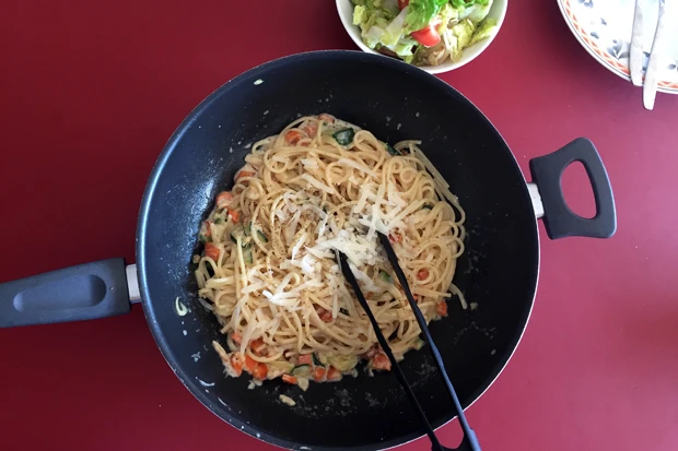 Vegetarische Spaghetti Carbonara