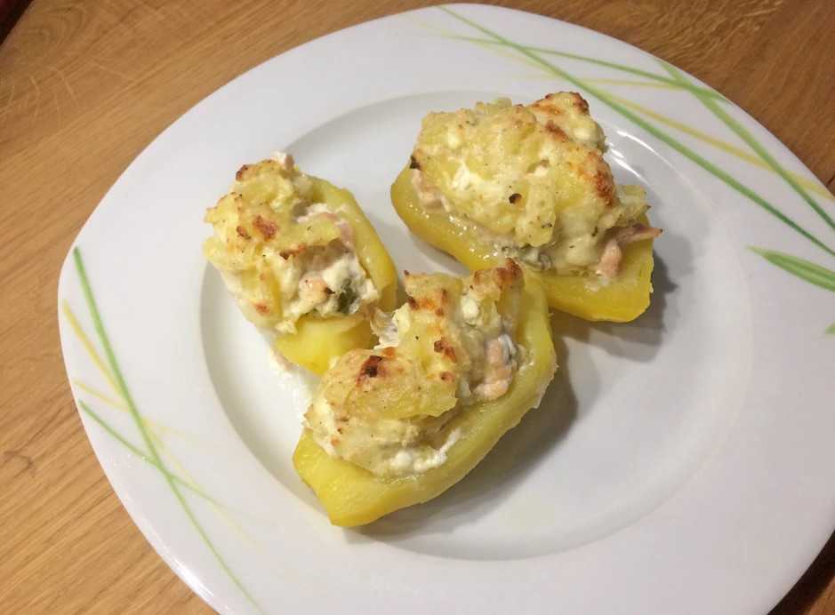 &Uuml;berbackene Lachs-Kartoffeln