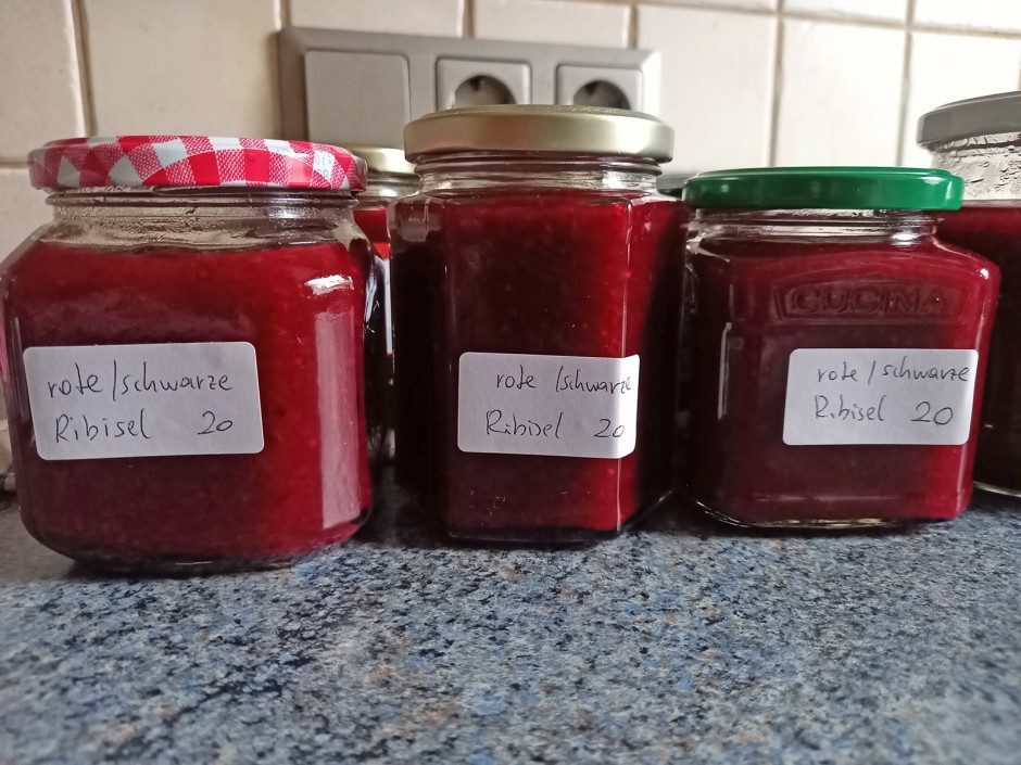 Gemischte Ribiselmarmelade