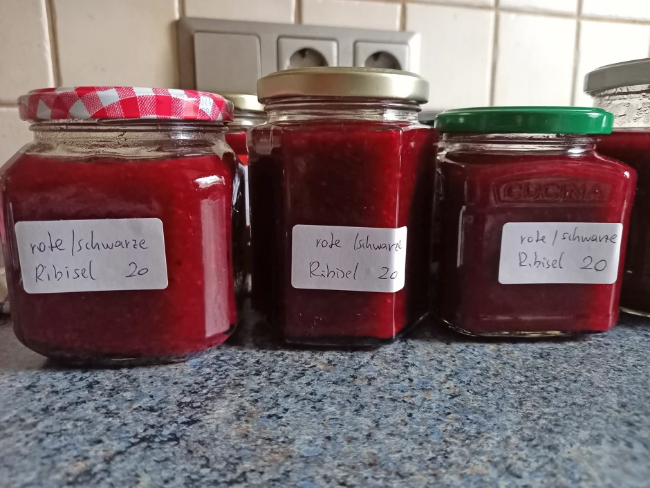 Gemischte Ribiselmarmelade