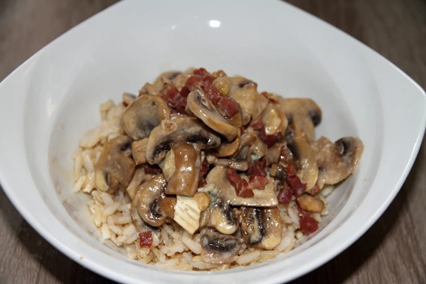 Champignon - Apfel - Sauce mit Gorgonzola