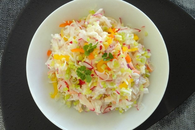 Gemüse-Reissalat mit Joghurtdressing