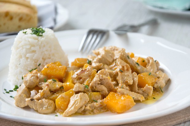 Hühnergeschnetzeltes mit Kürbis