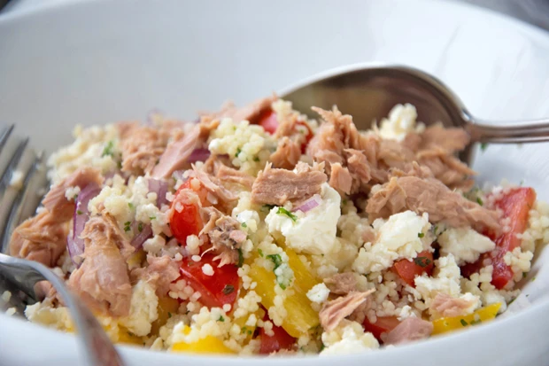 Bulgur - Salat mit Thunfisch und Feta