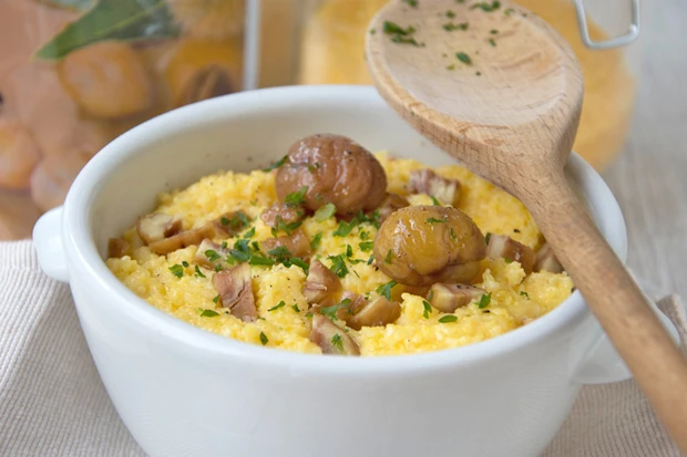 Polenta mit glasierten Maroni