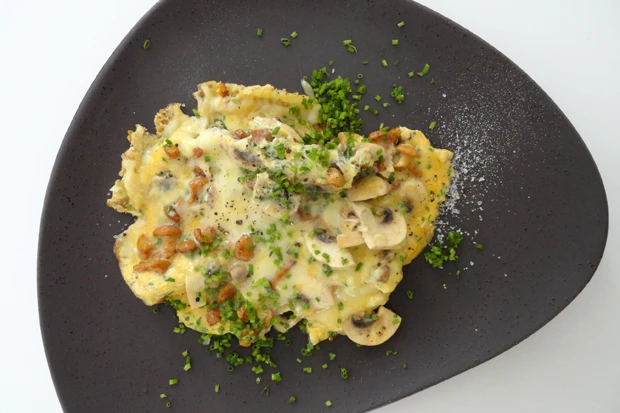 Pilz-Omlett mit Schnittlauch
