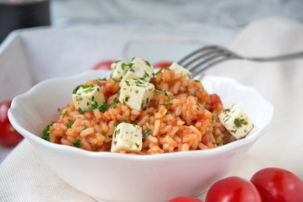 Tomaten - Zimt - Reis mit Feta - Rezept