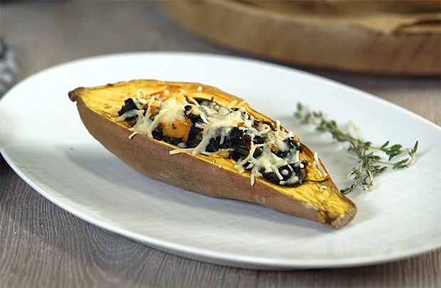 &Uuml;berbackene S&uuml;&szlig;kartoffeln
