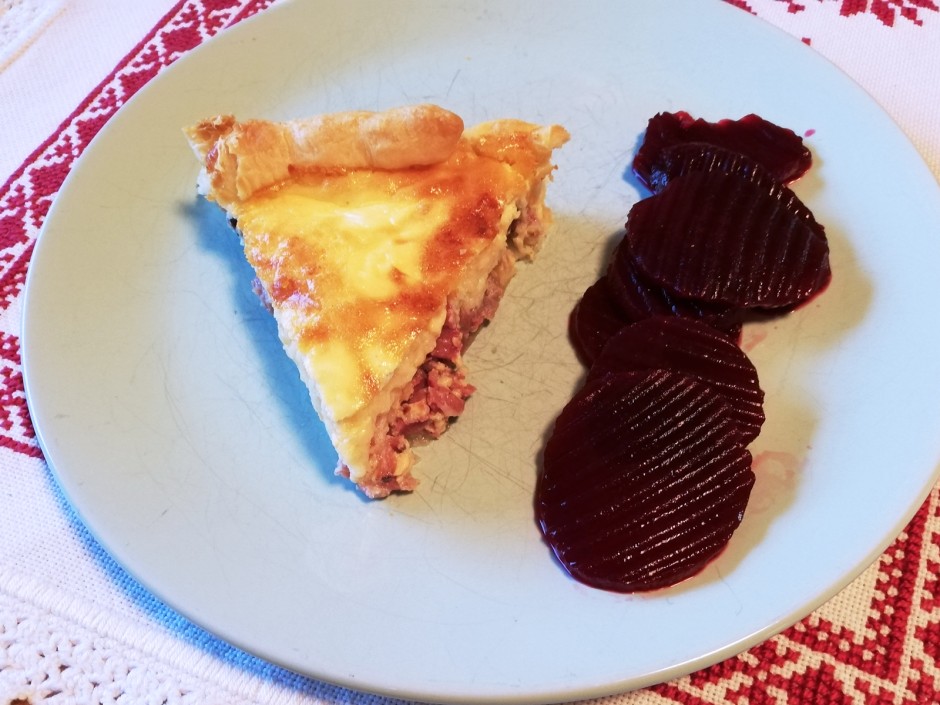 Käsetorte mit Selchfleisch