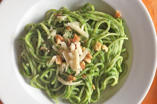 Spinatspaghetti