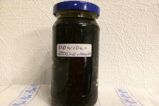 Powidl mit Zitrone, Ingwer und Vanille