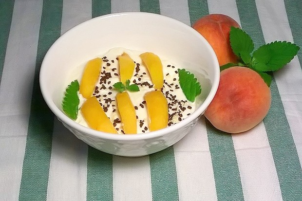 Pfirsich-Joghurtdessert