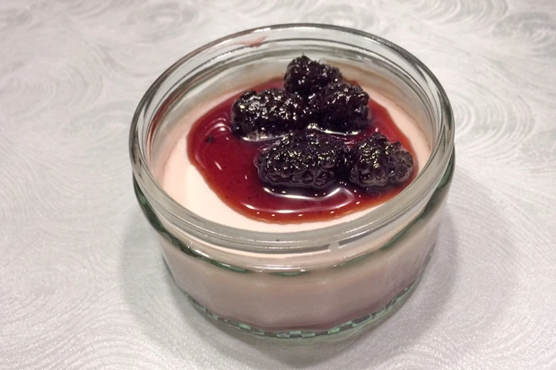 Schokomousse mit Brombeeren