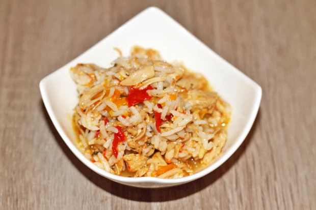 Reispfanne mit H&uuml;hnchen und Paprika
